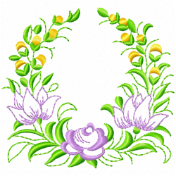 Flowers And Tree Embroidery Design 5 Flowers And Tree Embroidery Design 5